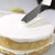 Aleissi Espatula Angular de 15cm para Pastel, Reposteria Cocina y Fondant (Blanca)