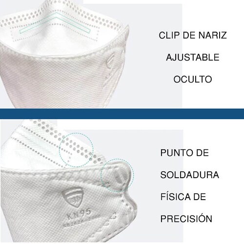 Cubrebocas 30 PZ Kn95 kf94 Coreano 5 capas certificado aprobado FDA 95% filtración 