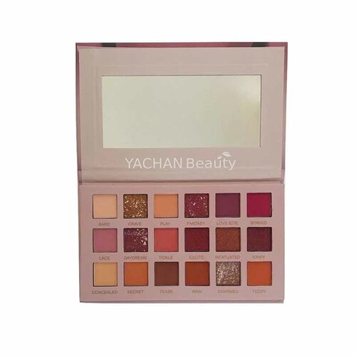 Paleta De Sombras de 18 Tonos Neutros Nude Mate Y Glitter