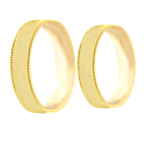 Argolla con Pulido con Bisel Facetado en Oro Amarillo de 14 K + Obsequio