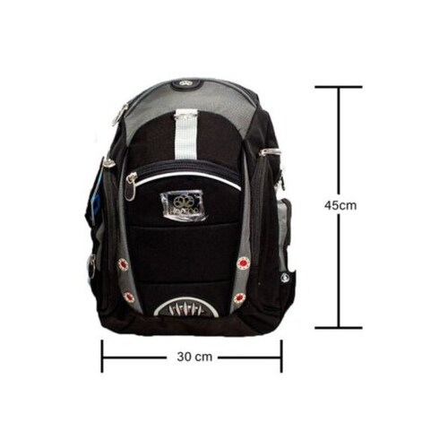 Mochila Ejecutiva Negra Con Gris Juvenil Con Porta Laptop