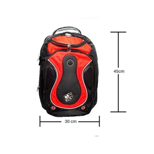 Mochila Ejecutiva Negra Con Rojo Juvenil Con Porta Laptop
