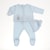 Conjunto Tejido tipo Mameluco para Bebé color Azul 0 a 2 años