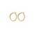 Arracadas Ovaladas con Circonias Blancas en Oro de 14 K + Obsequio