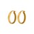Arracadas en Oro Amarillo con línea Horizontal en su Cara Frontal en Oro Blanco de 14 K + Obsequio