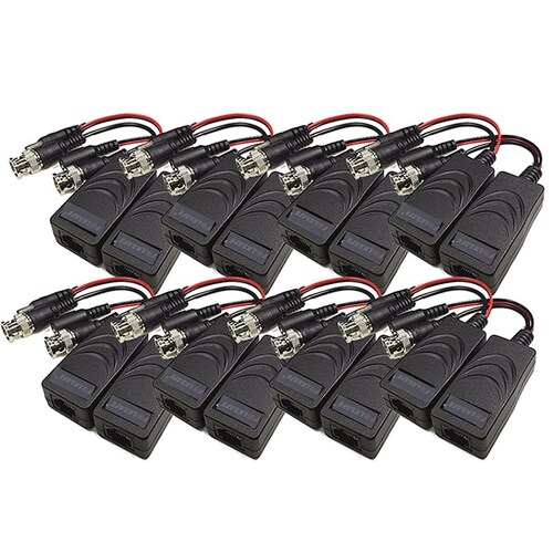 Kit 8 pares Balum Rj45 Transceptor Balun 250mts Video Full Hd Cctv 2mpx folksafe