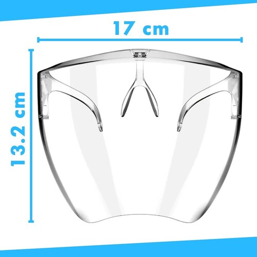 Paquete de 2 Caretas con Lentes Anti Empañamiento Protege contra derrames, gotas, saliva, escombros, polvo