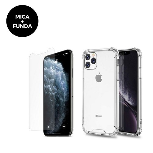 Mica + Funda Iphone 12 Pro Max Transparente Anti Golpes
