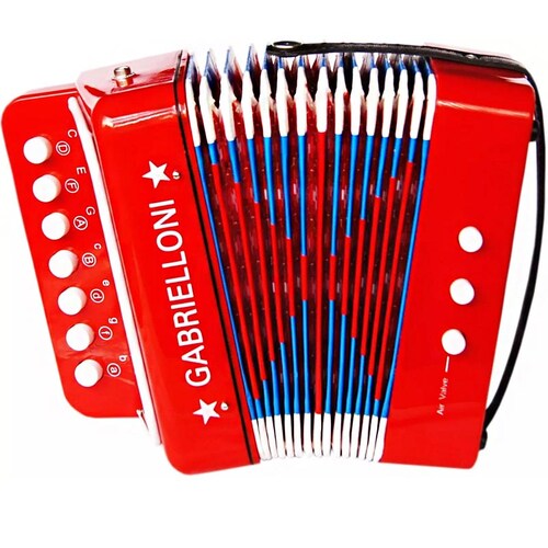 Acordeon Profesional De 9 Botones Agudos Y Graves Con Fuelle