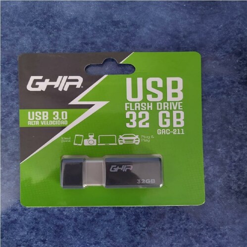 MEMORIA 32GB USB 3.0 ALTA VELOCIDAD ANDROID WINDOWS MAC PLASTICA DATOS MUSICA VIDEOS RESPLADO PC