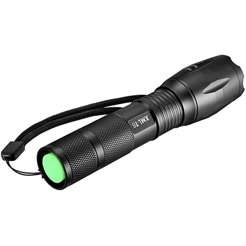 Linterna Lampara Táctica Linterna De Mano 3000 Lumenes Fralugio Cree Led T6 Recargable Con Zoom