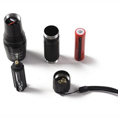 Linterna Lampara Táctica Linterna De Mano 3000 Lumenes Fralugio Cree Led T6 Recargable Con Zoom