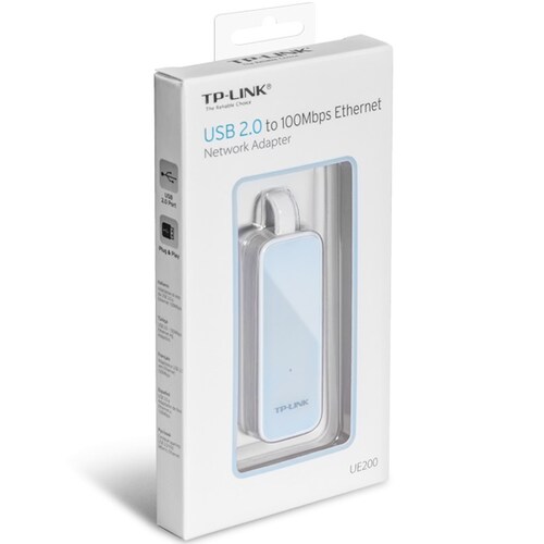 Convertidor Adaptador De Red Tp-Link UE200 USB 2.0 a Ethernet 100Mbps