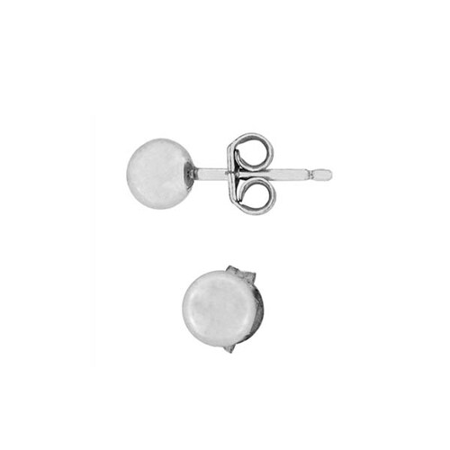 Broquel Diseño Dormilonas en Oro Blanco de 14 K + Obsequio