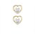 Broqueles Diseño de Corazón con Circonias en Oro Amarillo de 14 K + Obsequio