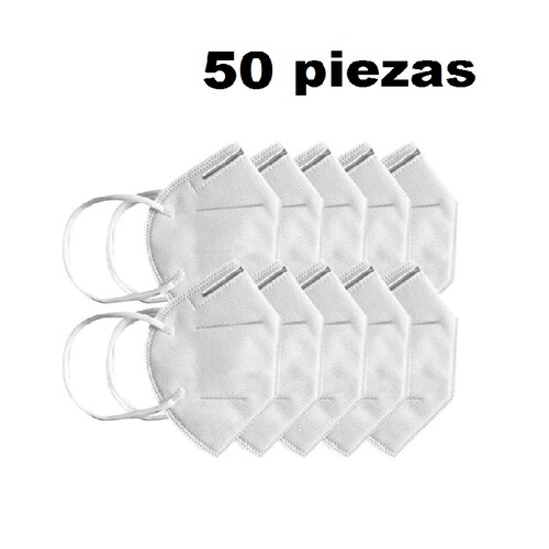 50 pcs Cubreboca Mascarilla mascara N95 Kn95 + 25 pares de guantes de nitrilo