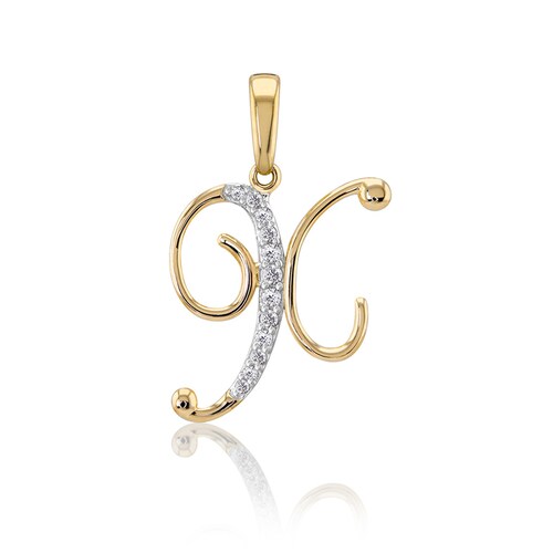 DIJE LETRA X ORO 10K ABBA JOYAS