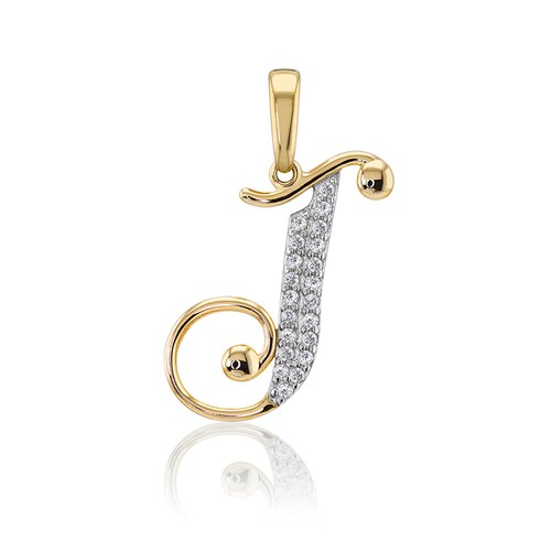 DIJE LETRA J ORO  10K ABBA JOYAS