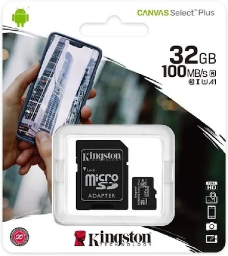 MEMORIA MICRO SD 32 GB CLASE 10 KINGSTON 100 MB/s