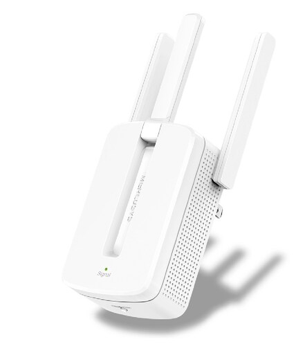 REPETIDOR INALAMBRICO EXTENSOR WIFI INTERNET MERCUSYS MW300RE 300MBPS 3 ANTENAS CASA GAMER PC LAP