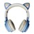 Serós Inalámbricos Bluetooth Diadema Con Led Gato Azul Claro