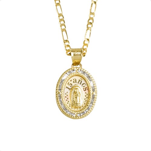 Medalla 15 Años Con Virgen Guadalupe VAROURO Oro 10k + Cadena Regalo