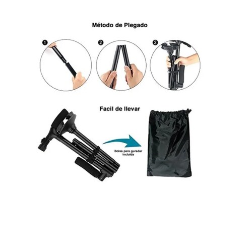 Baston Plegable Andadera Discapacitados Magic Cane Con Lampara 