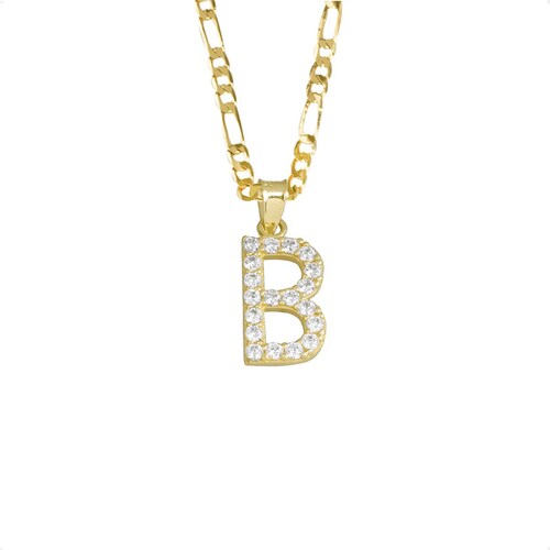 Dije Letra Inicial B VAROURO  | Oro 10k + Cadena De Regalo