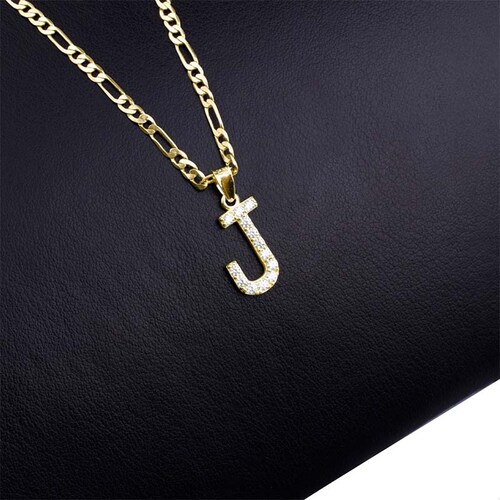 Dije Letra Inicial J  VAROURO | Oro 10k + Cadena Regalo Envío Gratis.