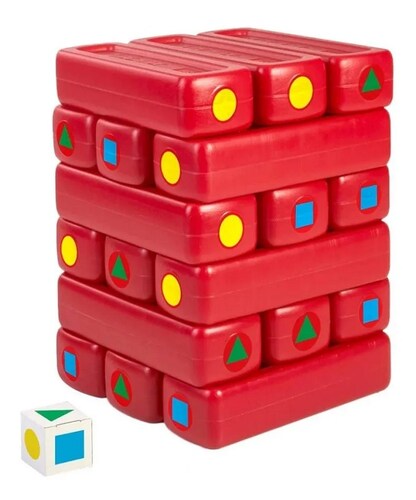 Jenga Gigante Tower Feber Rojos 18 Pzs