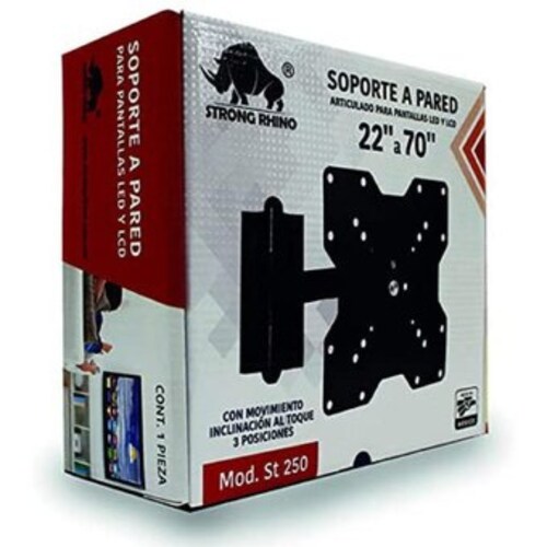 Soporte Strong Rhino ST 250 INCLINADO PARA TV 22" A 70" GIRO/TILDEO ALB