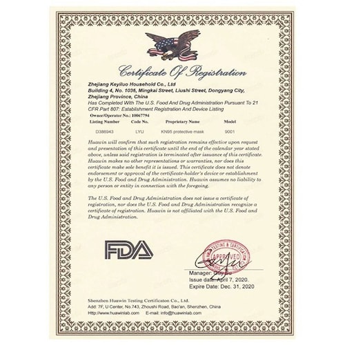 Cubrebocas 9 PZ negro Kn95 kf94 Coreano 5 capas certificado aprobado FDA 95% filtración 