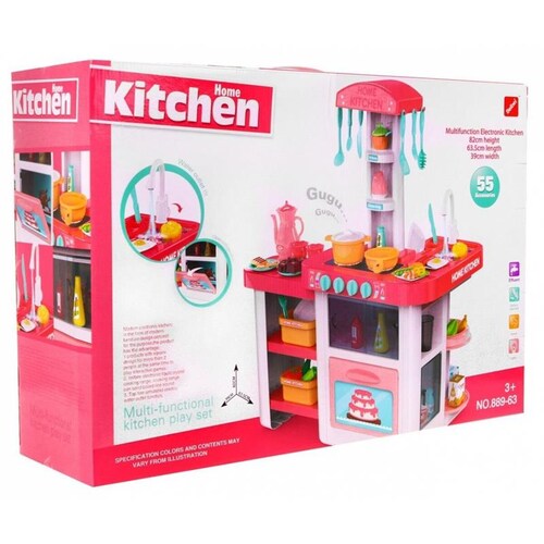 Cocina Home Kitchen 55 Accesorios Rosa