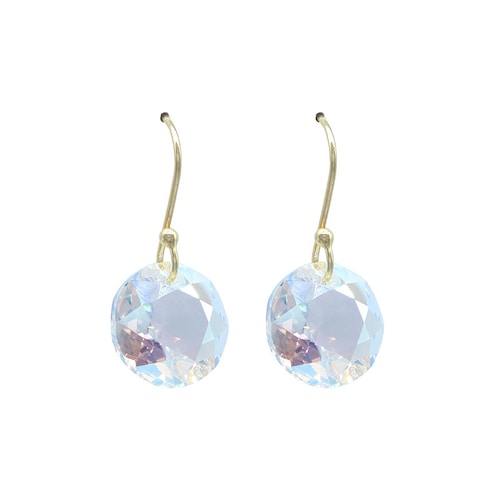Aretes Classic Crystal Shimmer y plata 0.925