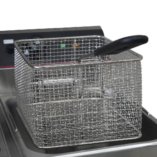 Freidora Electrica 8l 2 Cestas Comercial 110v Envío Gratis Gris