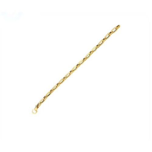 Pulsera de Eslabón Pulido en Oro Amarillo de 14 K + Obsequio
