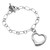 Pulsera en acero inoxidable para dama con dije de corazón colgante