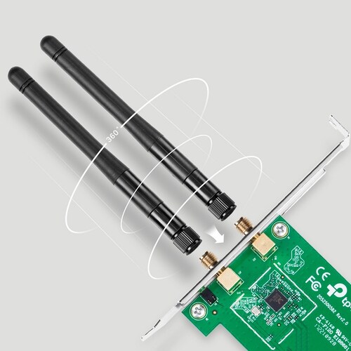 Tarjeta De Red PCI-E 1x Inalambrica Tp-Link TL-WN881ND 300 Mbps 2 Antenas.