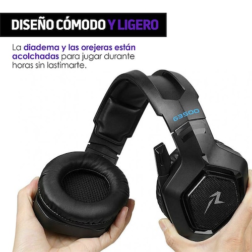 Audífonos Gamer con Sonido HD 360 Micrófono Luz LED G3500 Redlemon