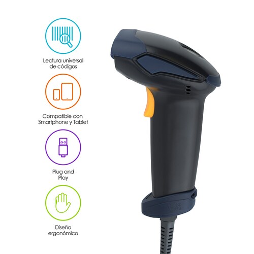 Lector Código de Barras Láser USB para Punto de Venta Redlemon