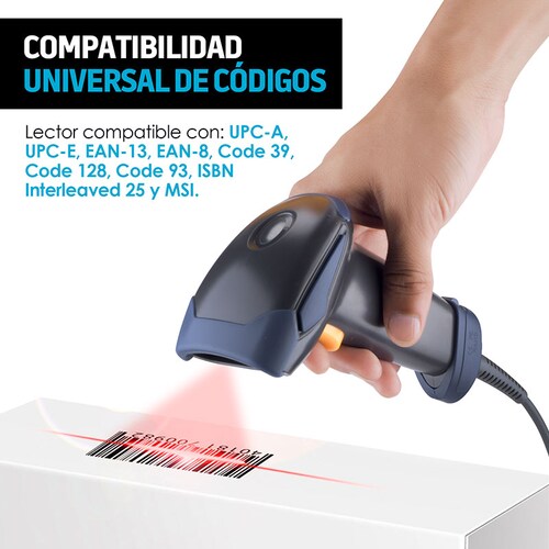 Lector Código de Barras Láser USB para Punto de Venta Redlemon