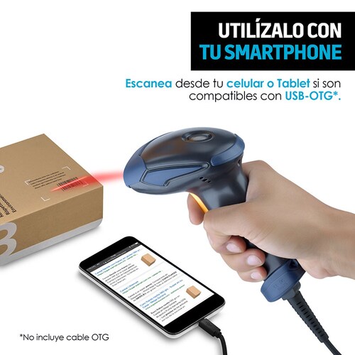 Lector Código de Barras Láser USB para Punto de Venta Redlemon