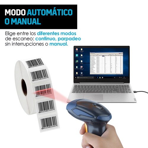 Lector Código de Barras Láser USB para Punto de Venta Redlemon