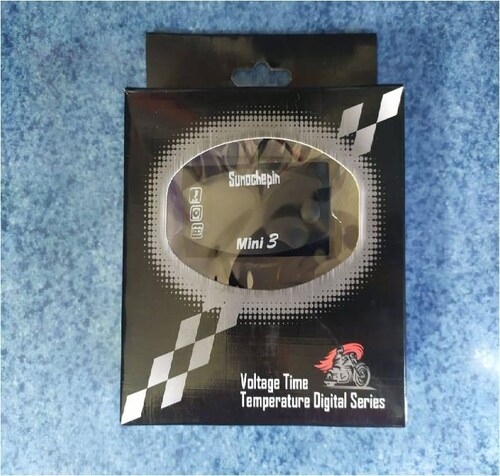 RELOJ voltímetro LED DIGITAL MOTO COCHE AUTO AMPERIMETRO BATERIA TEMPERATURA PANTALLA AZUL TERMOME