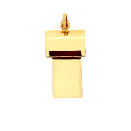 Dije de Silbato en Oro Amarillo de 14 K + Obsequio