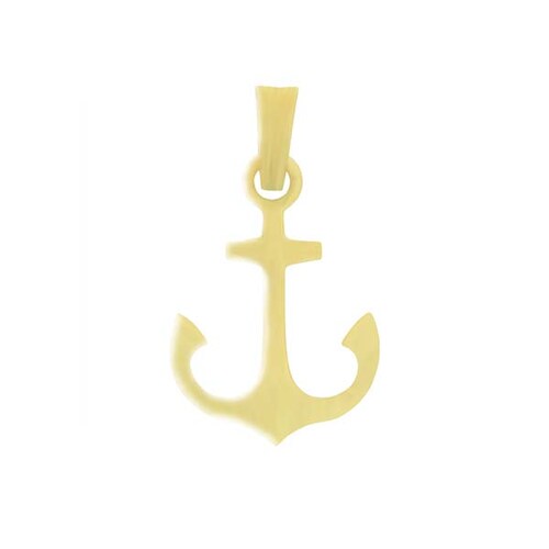 Dije de Ancla en Oro Amarillo de 14 K + Obsequio