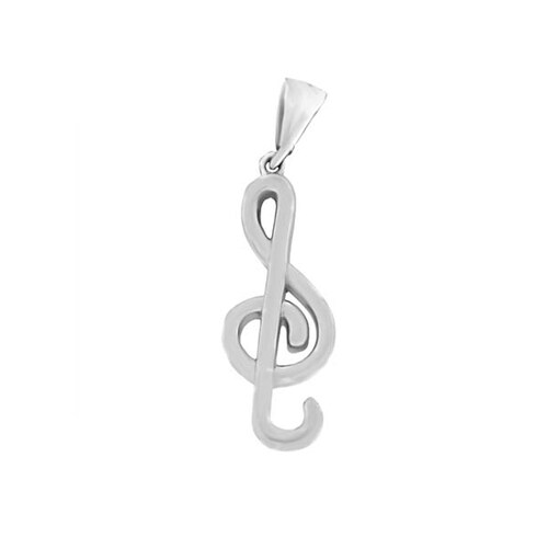 Dije Nota Musical en Oro Blanco de 14 K + Obsequio