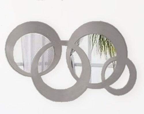 ESPEJO DECORATIVO DE 4 CIRCULOS DE PARED, EN MDF DE 12 MMS