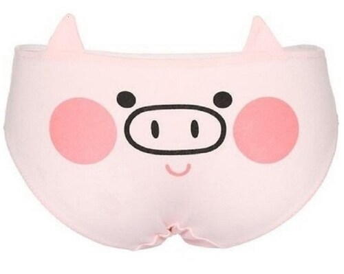 Panty Cerdito Kawai Cachetero Licra Sin Costuras Con Orejas Calzón Animado