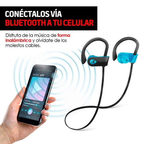 Redlemon Audífonos Inalámbricos Bluetooth Active Sport, con Sonido HD y Manos Libres, Resistentes a Salpicaduras de Agua y Sudor IPX7, Batería Recargable, Ideales para Ejercicio, Accesorios de Regalo